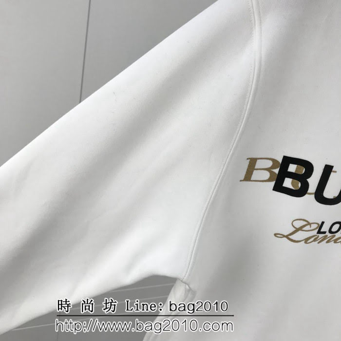 BURBERRY巴寶莉 專櫃最新限量款 雙層字母印花logo 純棉加絨衛衣 簡約百搭 情侶款 ydi1824